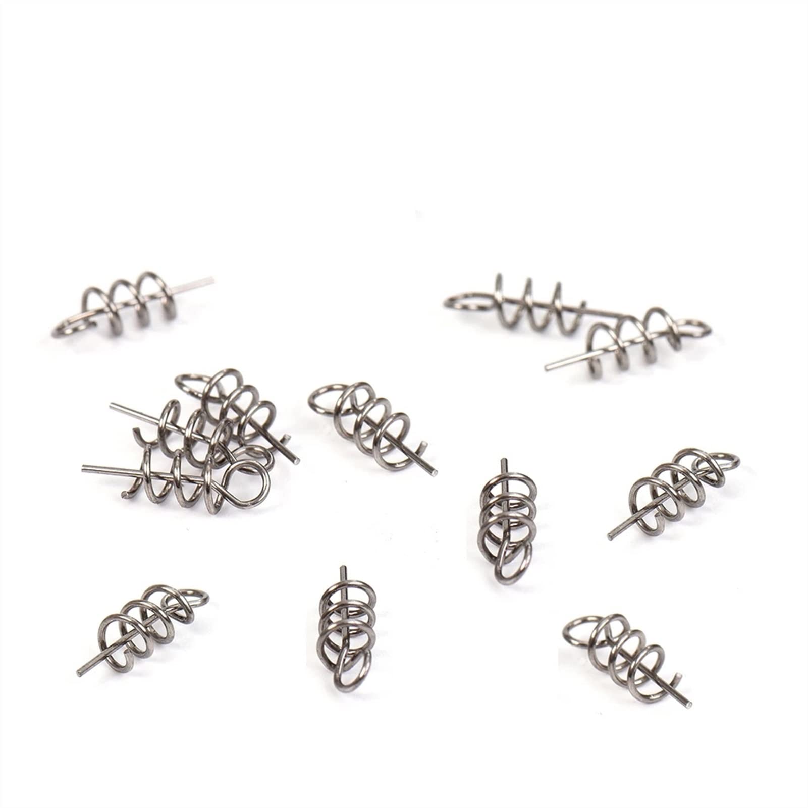 Ami da Pesca 20/40/100 PC / lotto Acciaio inossidabile Acciaio inossidabile Blocco a molla Pin Pin Pin Pin A Vite Gancio a manovella Spring Twist Blocco Connettore Pesca Girevole Snap Snap Morbido Lur