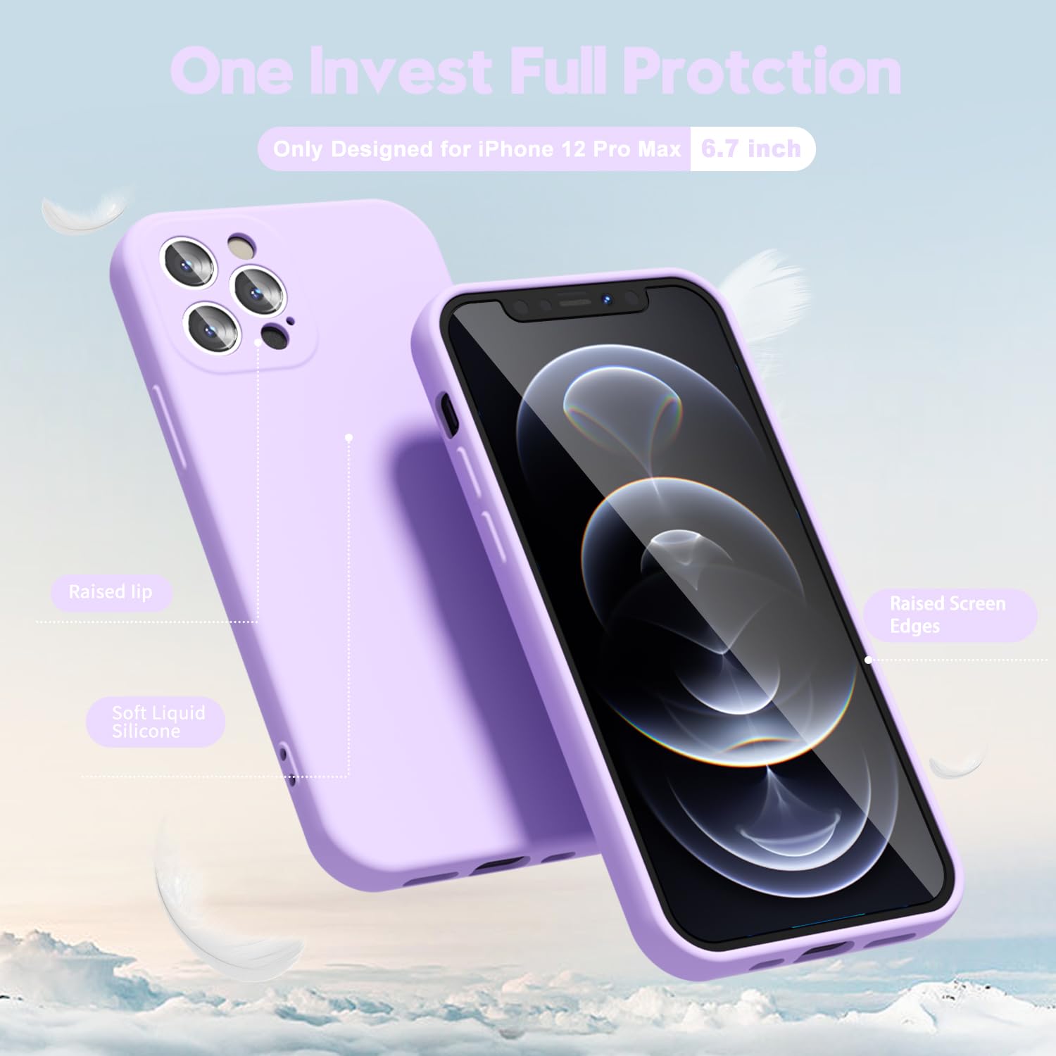 oakxco for iPhone 16 Pro Max Case Liquid Silicone, Soft Rubber Gel Elegant Aesthetic Basic Simple Cover, Cute Thin Slim TPU Matte Solid Color Plain Smooth Case for Women Girl, Light Pink — view 445