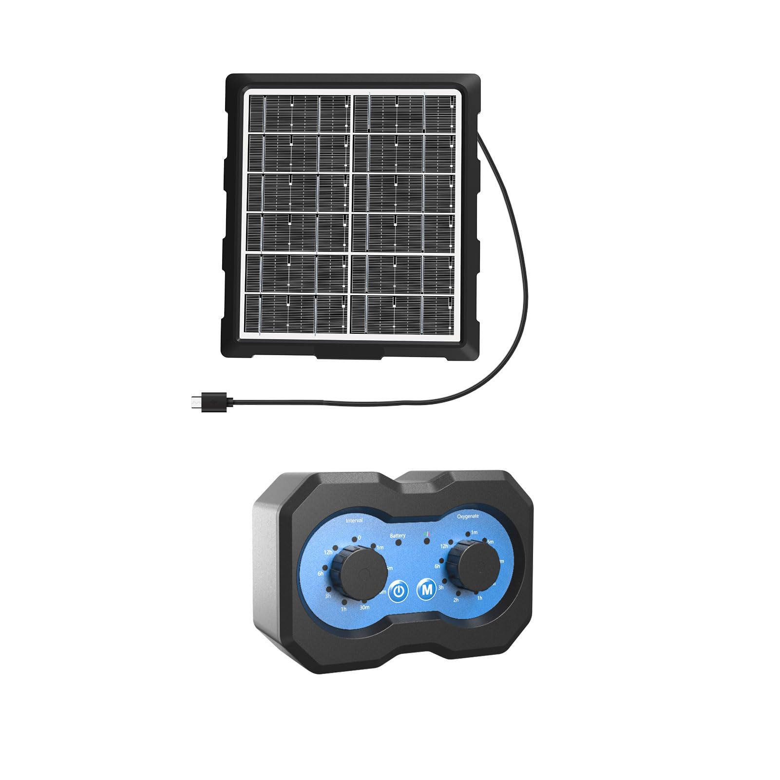 Pompa Solare per Ossigeno per Laghetto, Batteria da 2200mAh