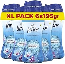Lenor Laundry Scented Pearls Washing Machine, Spring Awakening Maxi Size 6 x 195 g, Perfume Intensifier