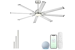 72 Inch Smart Industrial Ceiling Fan with Light for Big Assed Fan Lovers