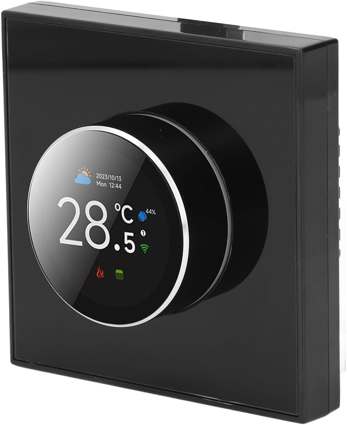 Smart Thermostat, Programmable WiFi Temperature Regulator, Remote Control Knob Control, 2 Way Rotating with Light, Works with Tuya App