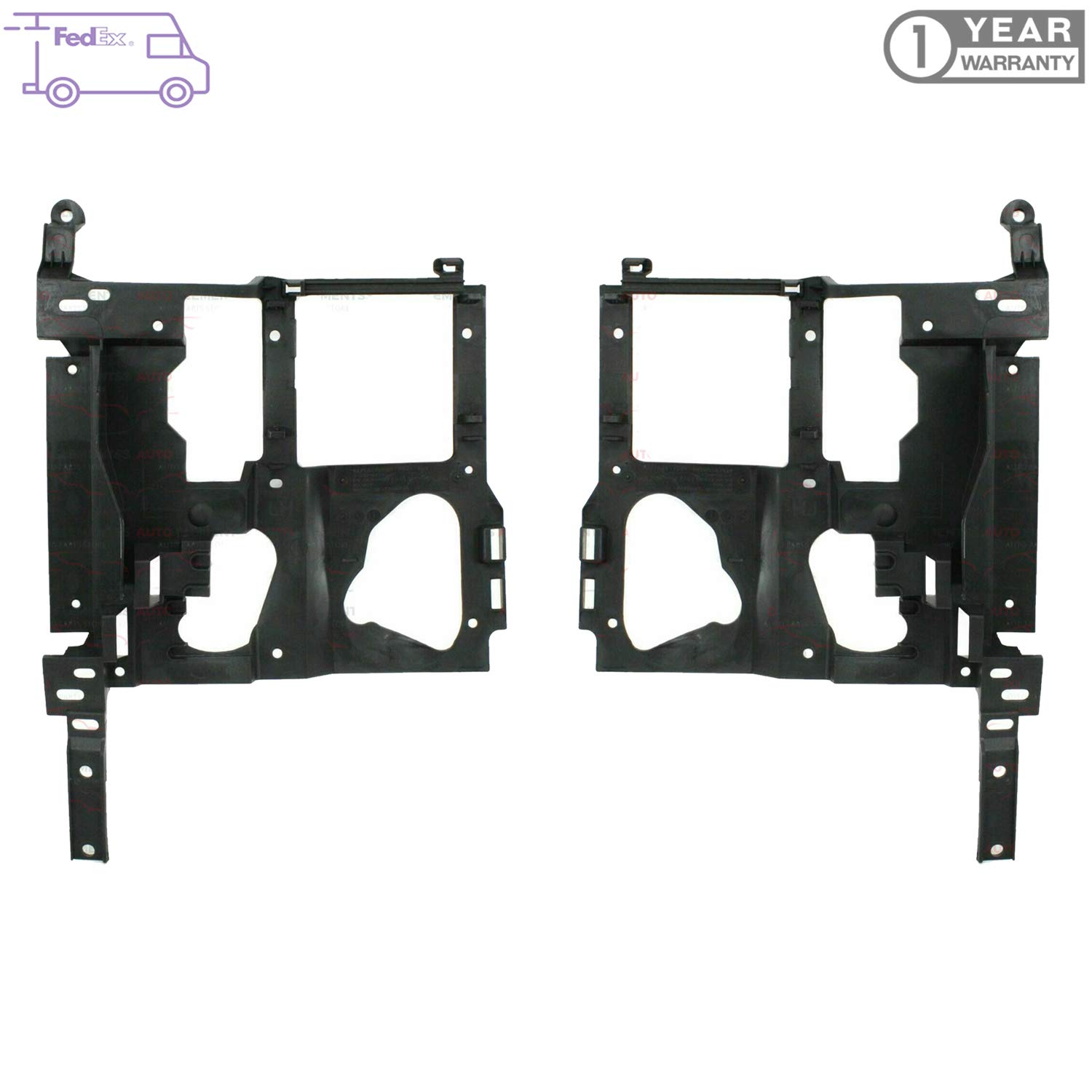 Autoelements New Front Headlight Support Bracket Right Passenger & Left Driver Side For 1999-2002 Chevrolet Silverado / 1999-2006 GMC Sierra Direct Replacement 15798919 15798920