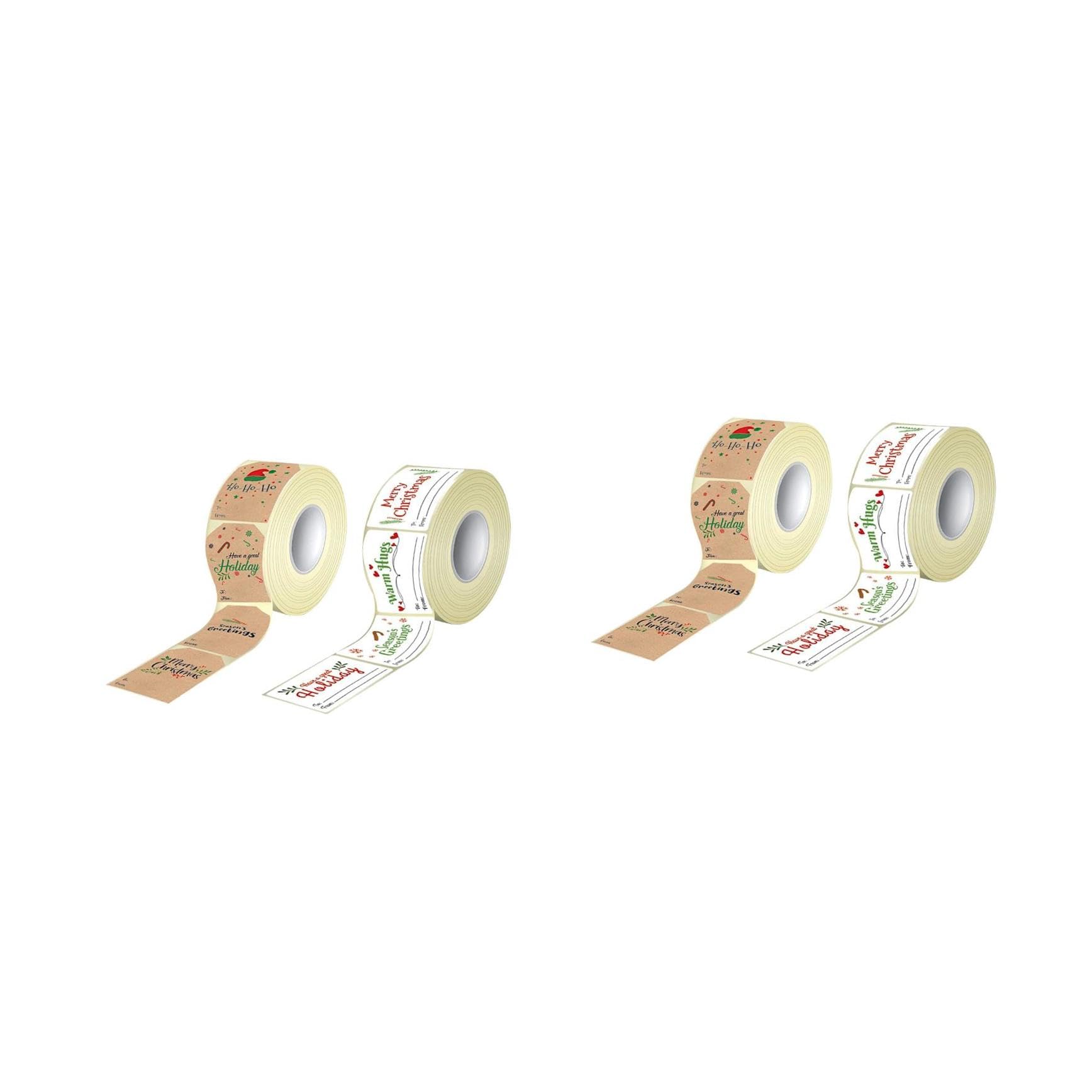 SHINEOFI 2 Set Adesivi Natalizi Etichette Adesivi Da Imballaggio Per Buste Di Ringraziamento Per Sacchetti Di Caramelle Di Natale Per Buste Di Biglietti Di 2 * 2