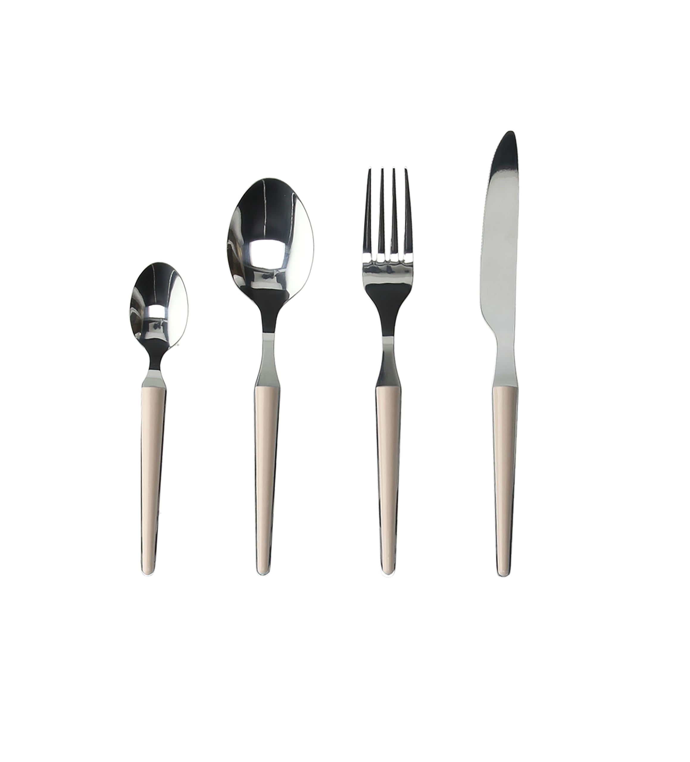Couverts de table crème Tognana Zen en acier pour sublimer vos dîners de fête en famille