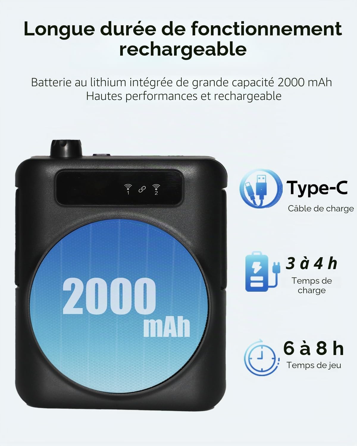 Amplificateur de Voix Portable sans Fil avec Microphone Cravate Rechargeable pour Enseignants, Guides, Entraîneurs