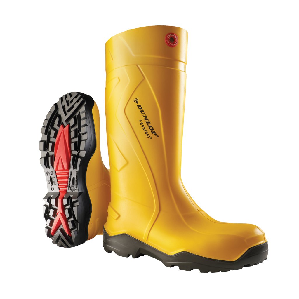 Dunlop Yellow Purofort+ Full Safety Wellington Boot - Uk 8 | Eu 42