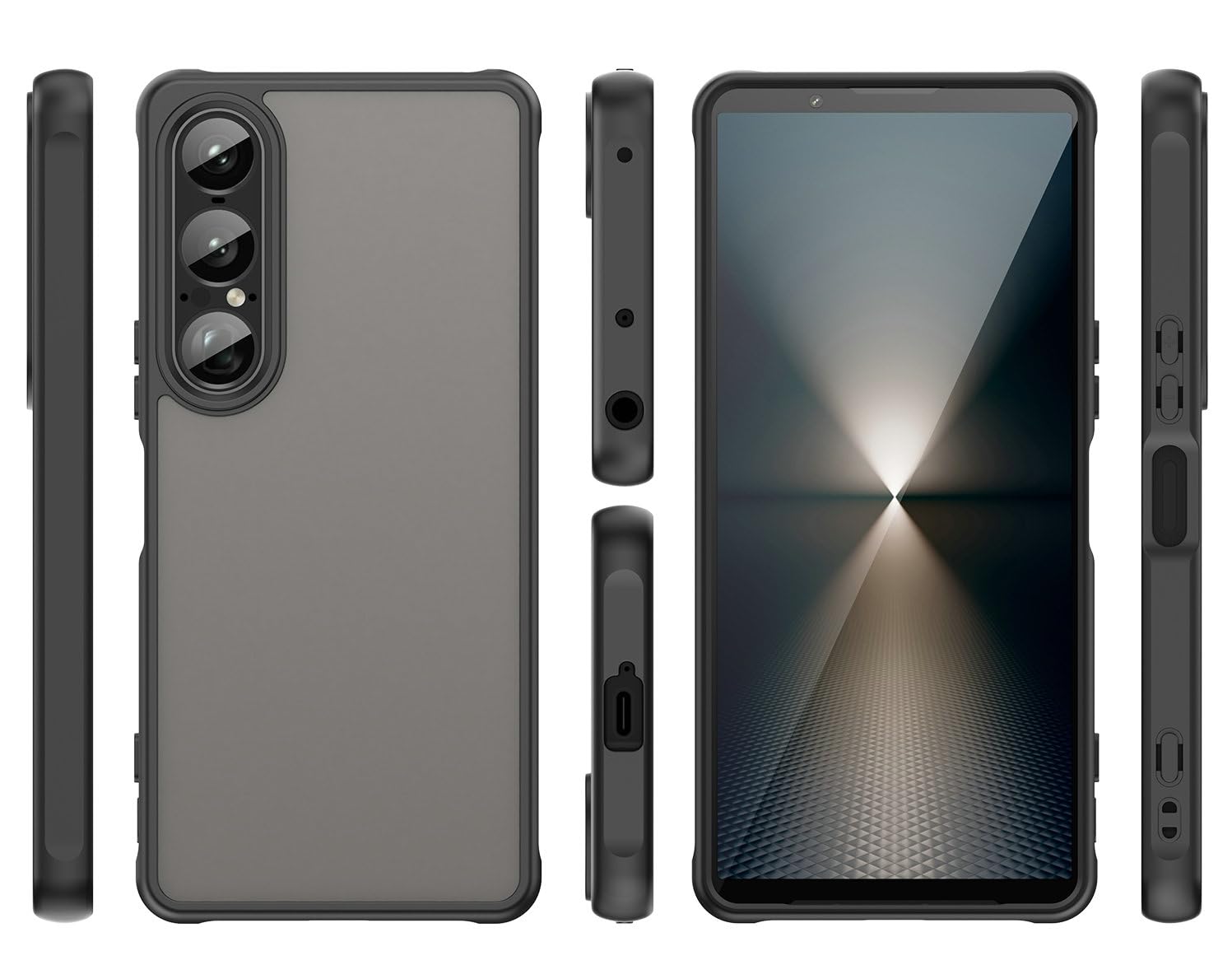 Compatible with Sony Xperia 1 VII Cover Case,Compatible with Sony Xperia 1 VII 2025 XQ-FS54 Anti-Fall and Shock-Absorbing Protective Cell Phone Case Black