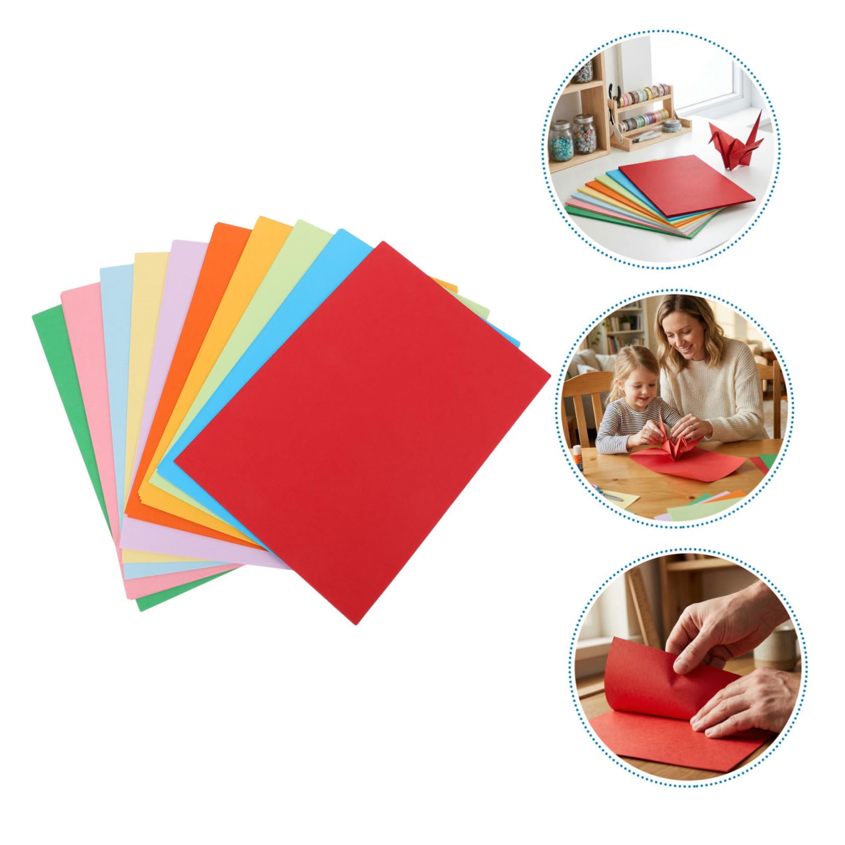 200 Blatt A4 Buntes Papier für Handwerkliche Projekte und Büro 200 Blatt Farbiges Bastelpapier aus Papier mit Vielseitiger Verwendung und Zuverlässiger Leistung Zufällige Farbe