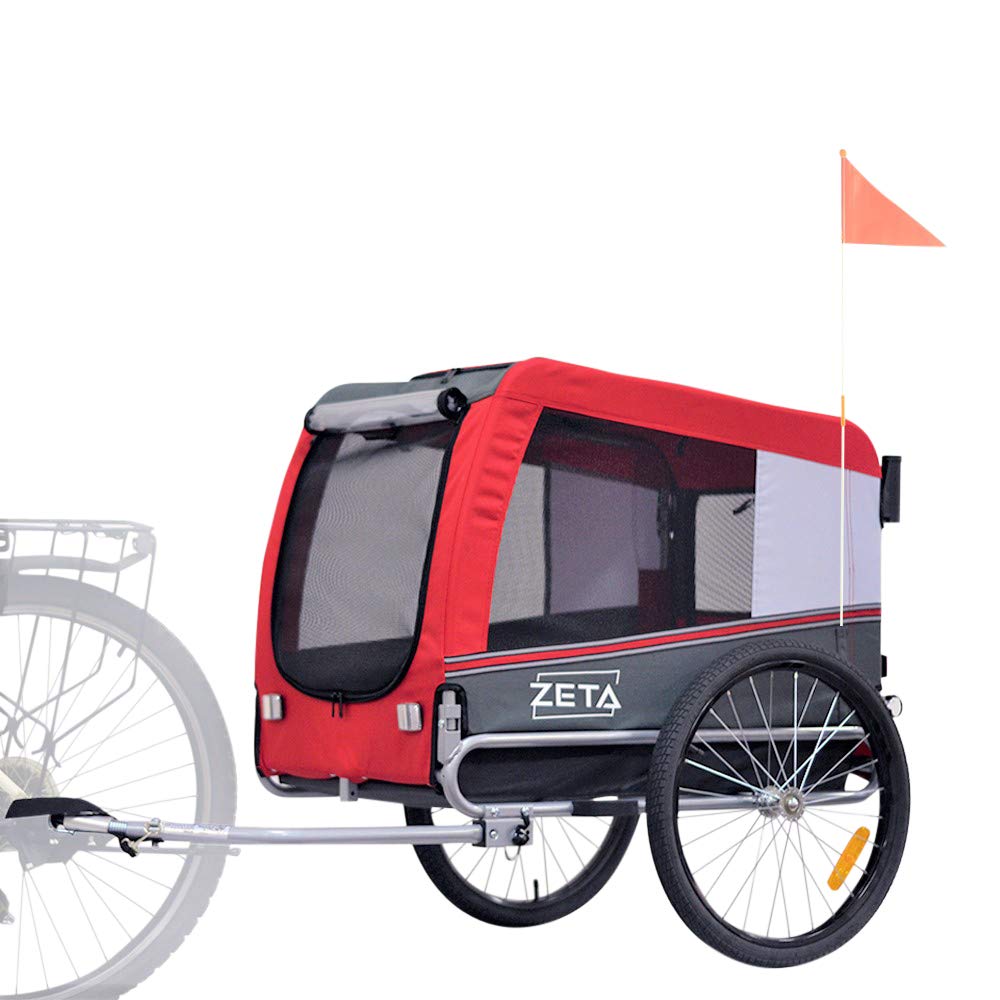 PAPILIOSHOP ZETA: Rimorchio Multifunzionale per Bici, Carrello Passeggino per Trasporto di Cani e Animali, Ideale per Avventure all'Aria Aperta