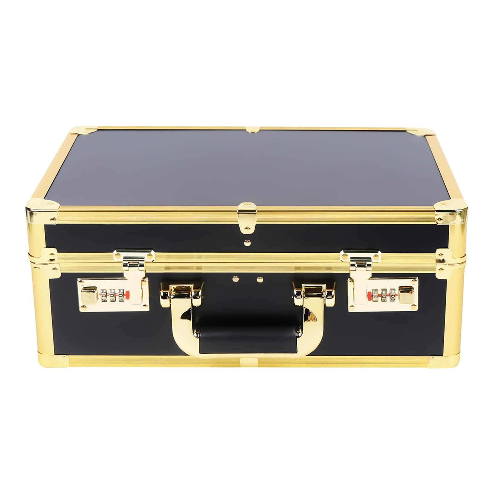 Professional Barber Case, Barber/Pet Groomer Mobile Barber Station, Barber Portable Suitcase, Snapper & Velcro, Accommodate 4 Electric Clippers/8 Scissors/5 Combs/1hairdryer (Gold)