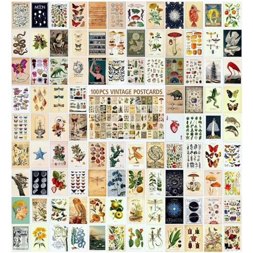 LCLAIDYDY 100 PCS Vintage Postcard Set,Post Cards...