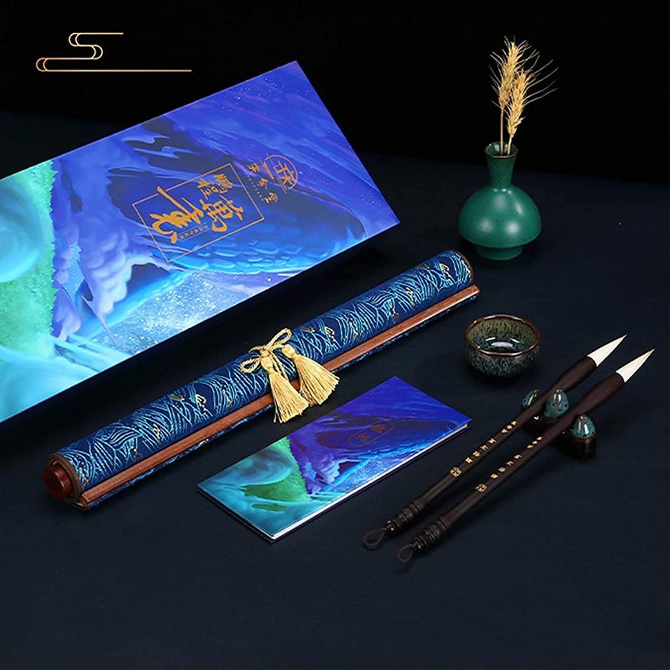 Calligraphy Brush,Sumi Brushes,Chinese Brush,Writing Brush,Chinese Calligraphy Brush Brush pens Calligraphy pens Luxury Chinese Calligraphy Set Brush Water Writing Cloth Paper, Magic Cloth with Chines