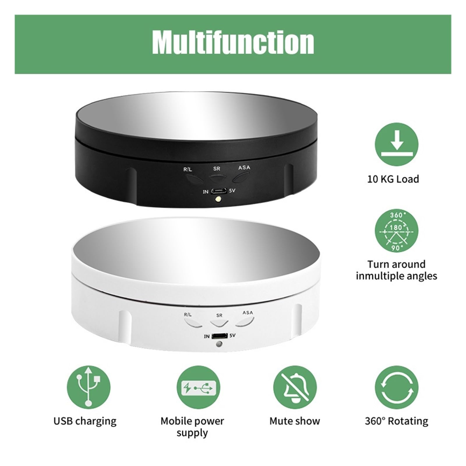 Inteligentny Obrotowy Stojak 10/3 KG 360 Stopni USB