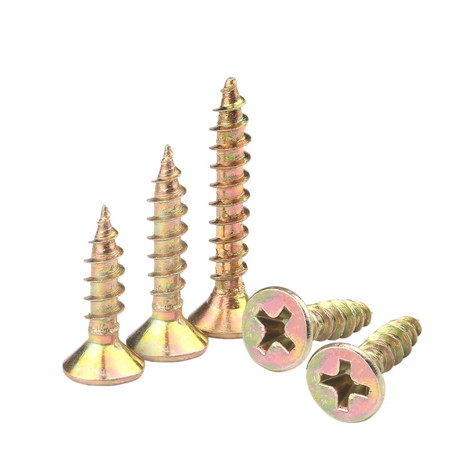 50-300 pz Zinco Croce Incasso Svasata Fibra di Truciolare Viti Rivestito a Testa Piatta Autofilettanti Vite for Legno M3 M3.5 M4 M5(40mm,M3.5 (200pcs))