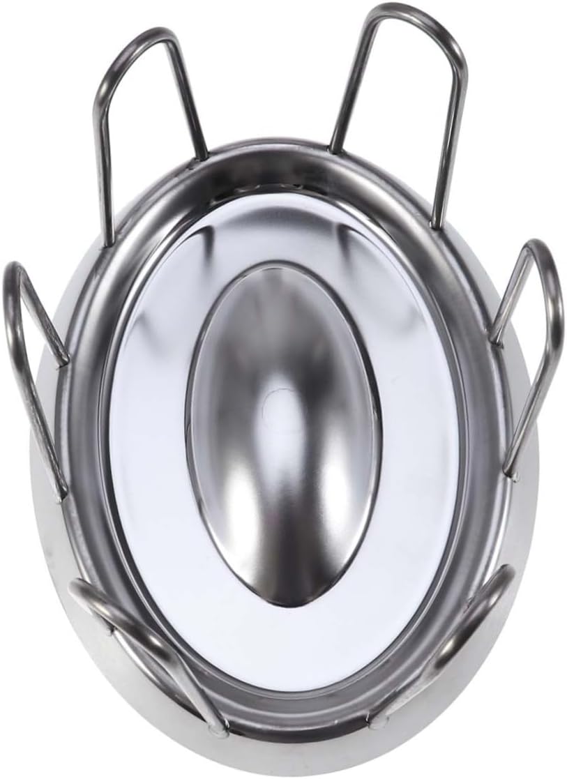 Sosoport 304 Stainless Steel Tortoise Food Bowl Round Turtle Feeder Dish PET Supplies for Aquatic Reptiles Sturdy and Easy to Clean