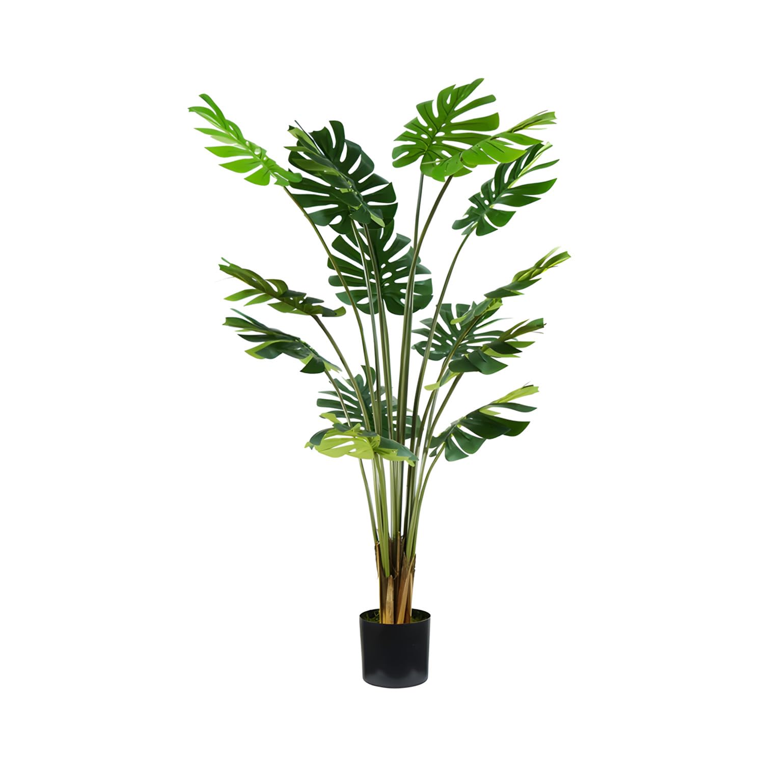 Avilia Künstliche Monstera-Pflanze mit 16 Blättern, 170 cm, Topf mit natürlichem Moos, perfekt für Innenräume, große Kunstpflanze für Wohnzimmer, realistische Zimmerpflanze