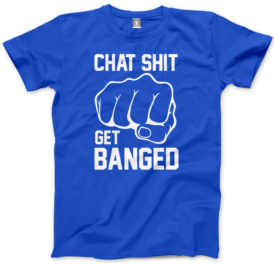 Hotscamp Men's Blue Chat S**T Get Banged Jamie Vardy Unisex T-Shirt - Large