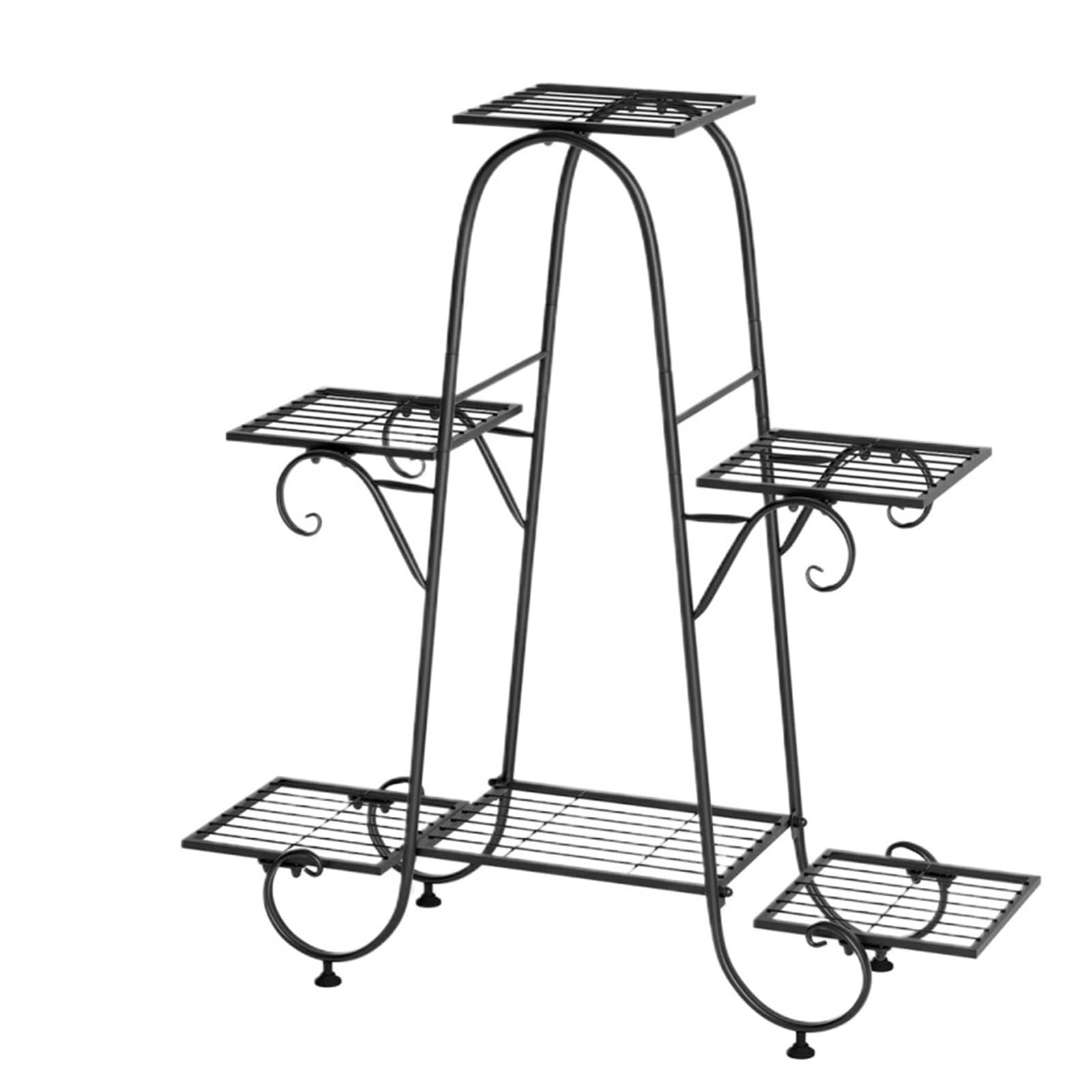 IOPKLYTF Plant Stand 6-Tier Metal Plant Stand Garden Flower Rack