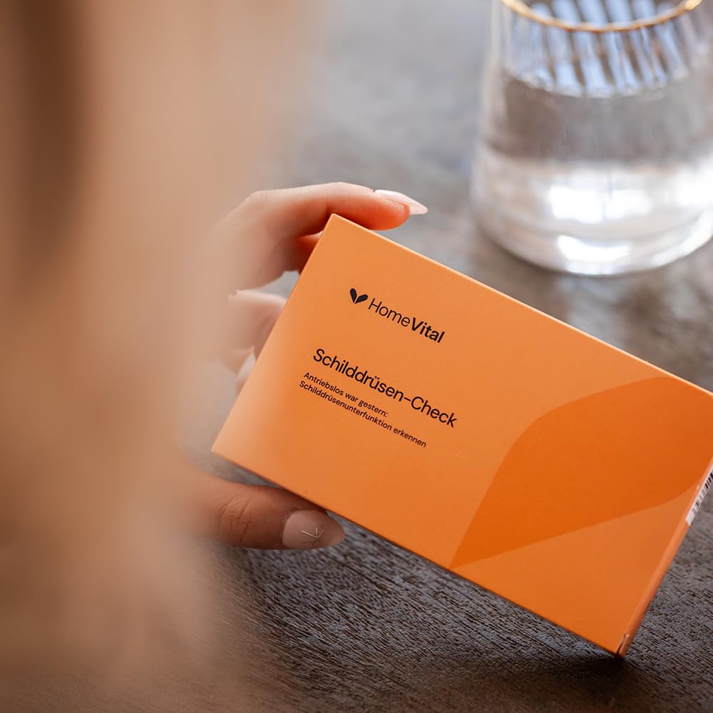 Schilddrüsen Selbsttest für Zuhause - TSH Schnelltest per Blut mit Ergebnis in 10 Minuten I Selbsttest zur Orientierung bei Müdigkeit, Kältegefühl & typischen Anzeichen