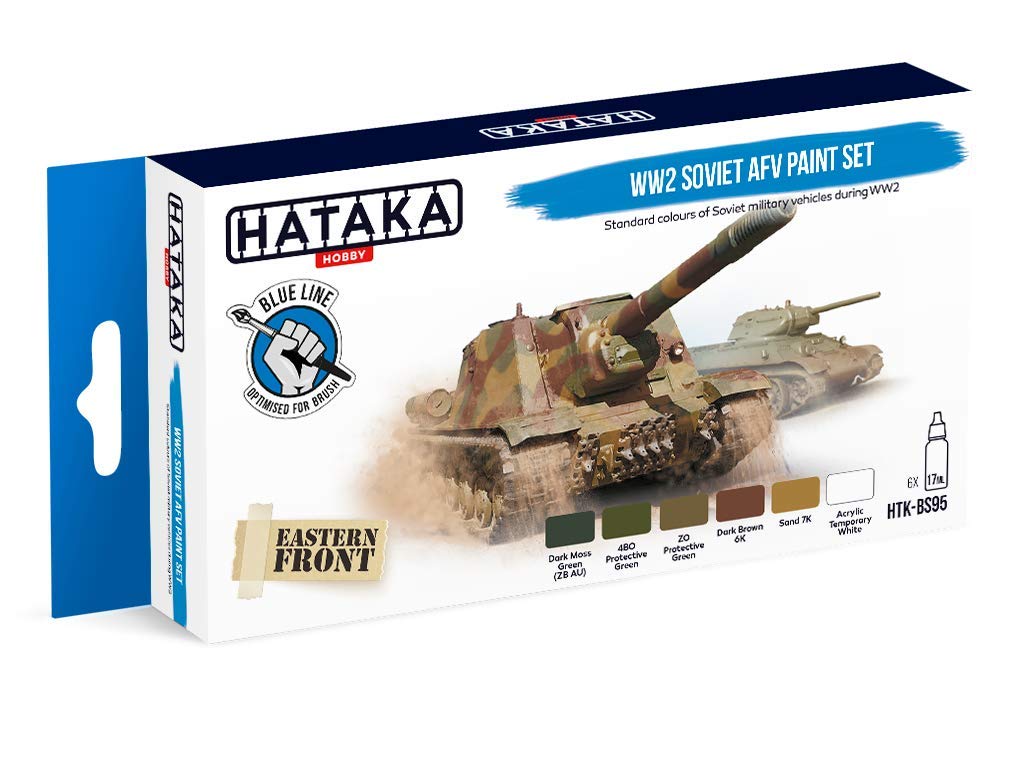 Kit de peinture WW2 Soviet AFV Hataka HTK-BS95 pour maquettes de chars