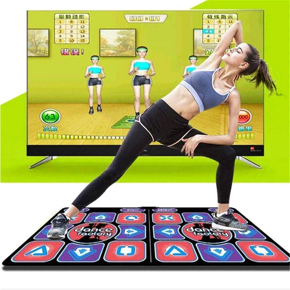 NANANA Tappeto da Ballo Doppia, Bambini Fitness Tappetino da Ballo, Double Person Danza Pad Tappetino Musica Gioco Yoga Dancing Step per Adulti/Bambini TV Computer Tappeto di Danza,1660x930x11mm