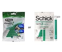 Vista 2 de Schick Exacta2 - Afeitadora desechable para hombre de piel sensible, 20 unidades (10 unidades x 2 unidades) 2023 New Verson