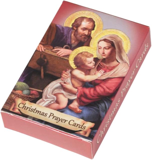 Nativity Wallet Holy Cards with Assorted Christmas Prayers, Pack of 54