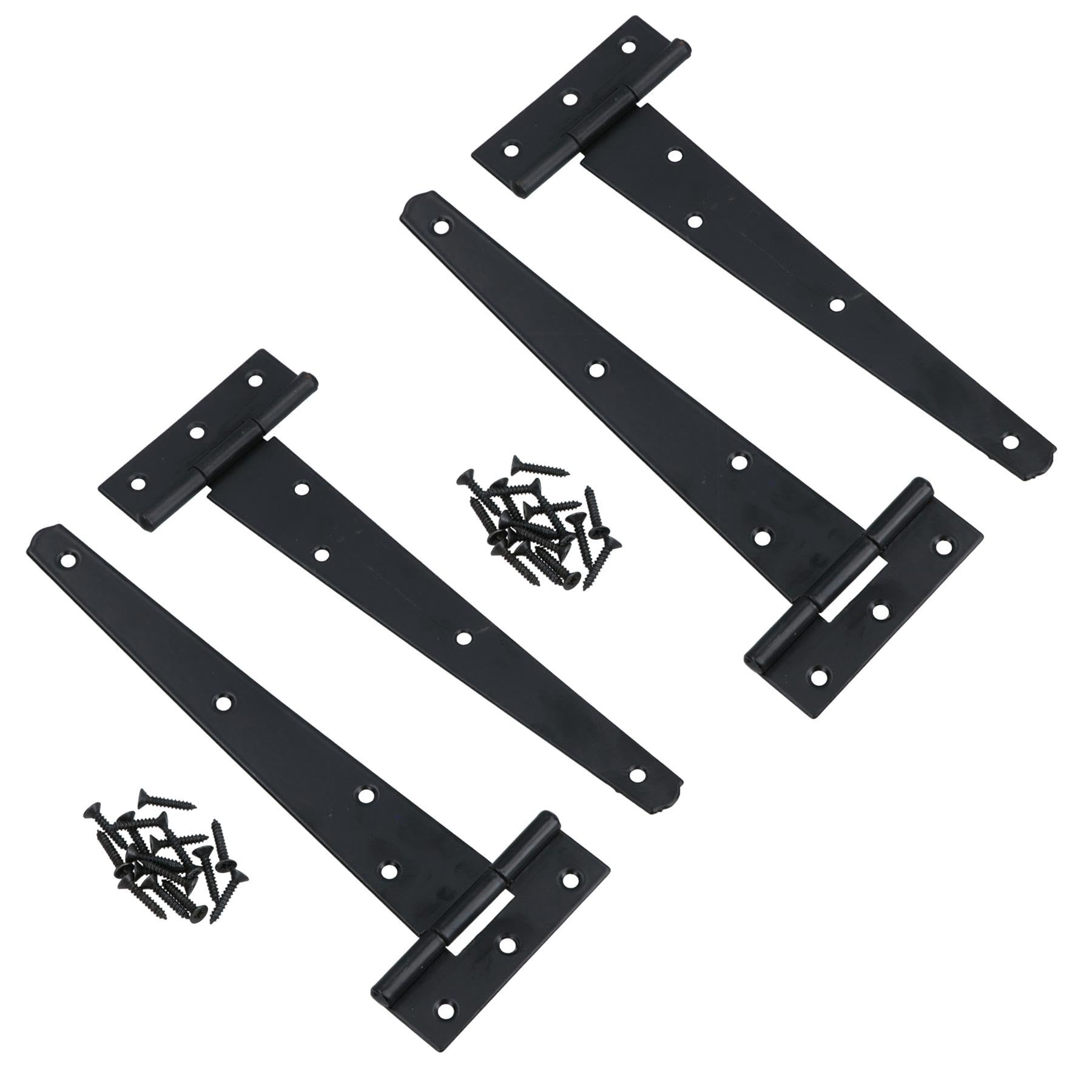 Charnières robustes en T 204 mm pour réparer une porte d'abri de jardin affaissée
