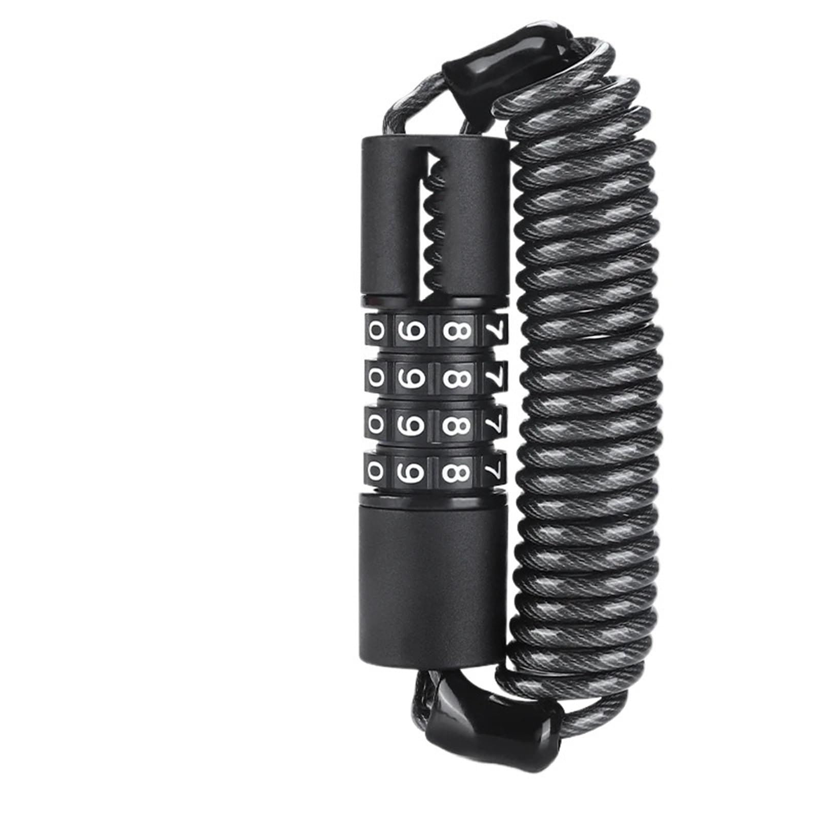 Motorcycle Handlebar Lock Bike Lock Safety Anti-Theft Bicycle Folding Portable Steel MTB Road E-Bike Motorcycle Strong Chain Motorcycle Disc Lock(150cm-Black)