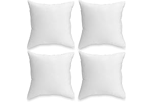 Foamily Throw Pillows Insert - Supportive Machine Washable Cotton Stuffing Filler for Decorative Throw Pillows