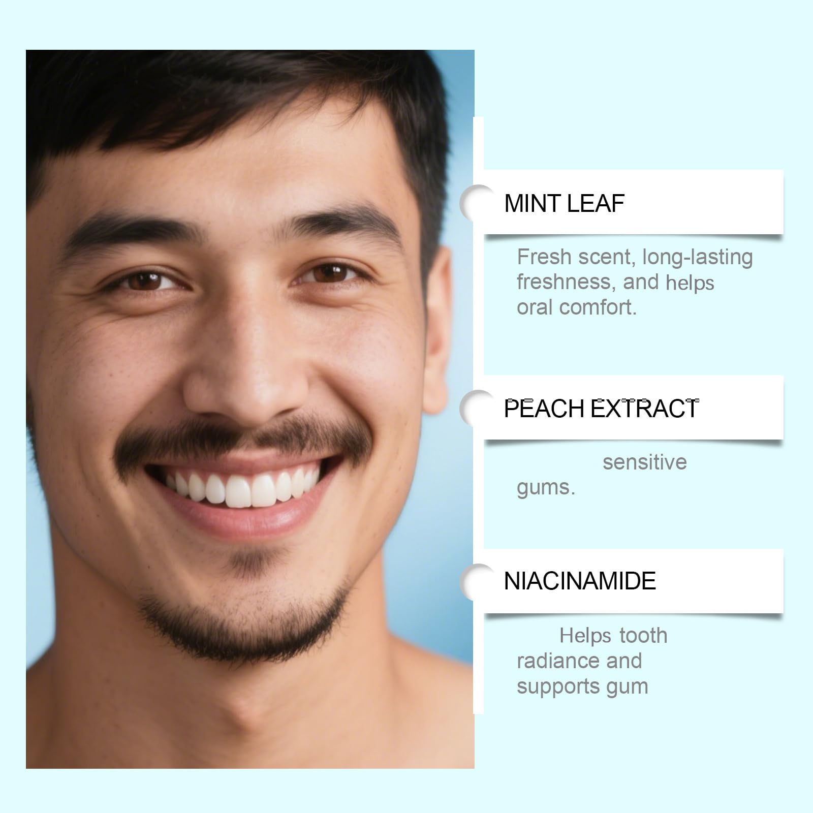 Dentifricio Sbiancante Alla Niacinamide Per Eliminare Le Macchie E Proteggere Lo Smalto Dentifricio Delicato Per Denti Sensibili, Cura Completa Dei Denti Contro Macchie Di Caffè E Tè (5 pezzi)