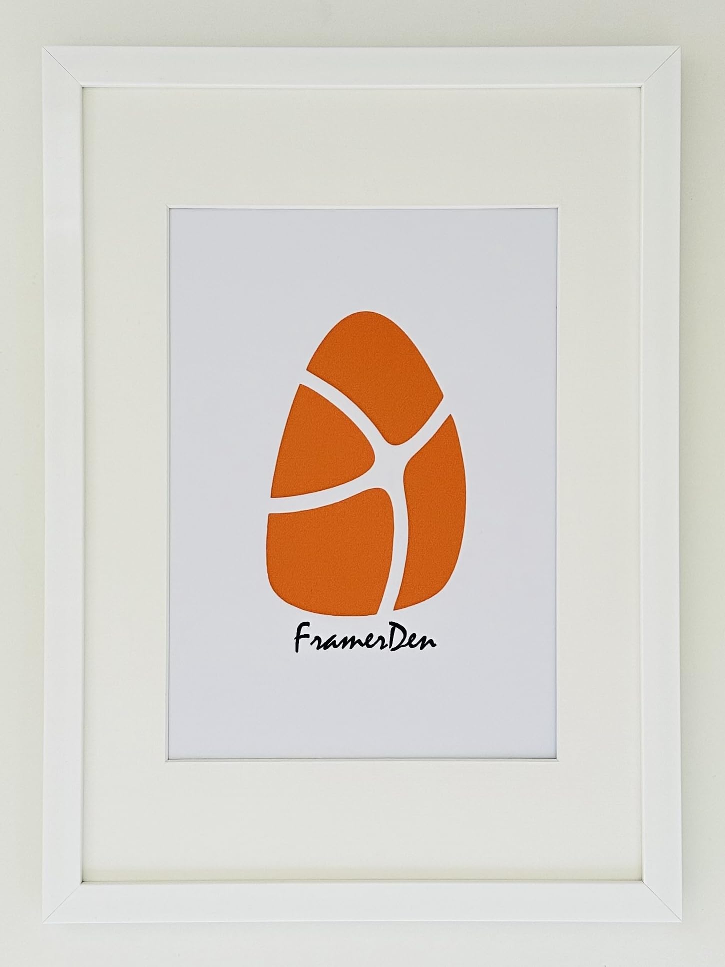 FramerDen® White A4 Mount for A5 Rainbow Colours Poster Picture Frame Fits 21x14.85cm Size Poster Photo Artwork Print, Portrait & Landscape Wall Mountable & Tabletop, Perspex Front & MDF Backing