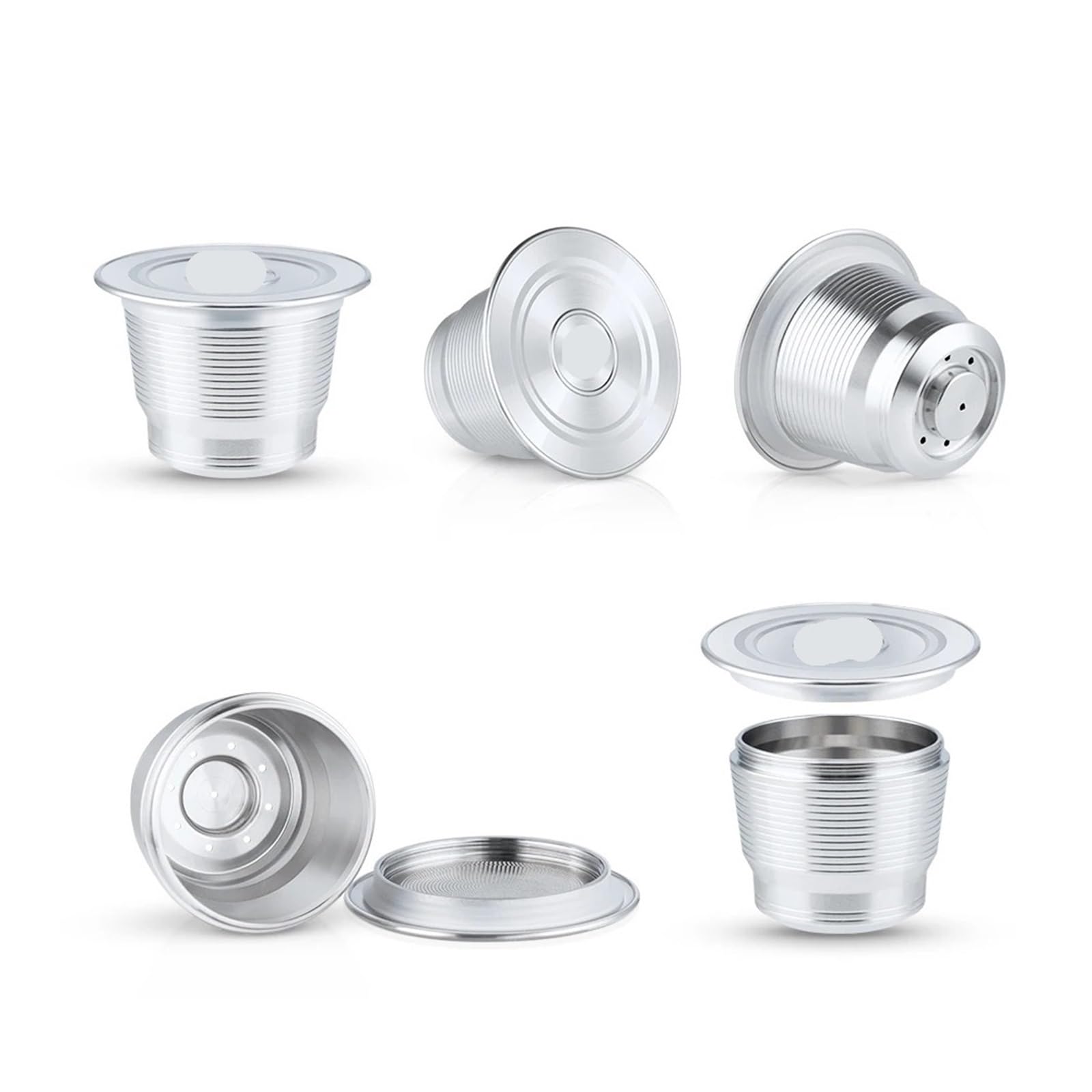 Compatible Con Nespresso, Compatible Con Mini, Cafetera C30 D30, Filtros De Cápsulas De Café Reutilizables De Acero Espresso(2 capsule)
