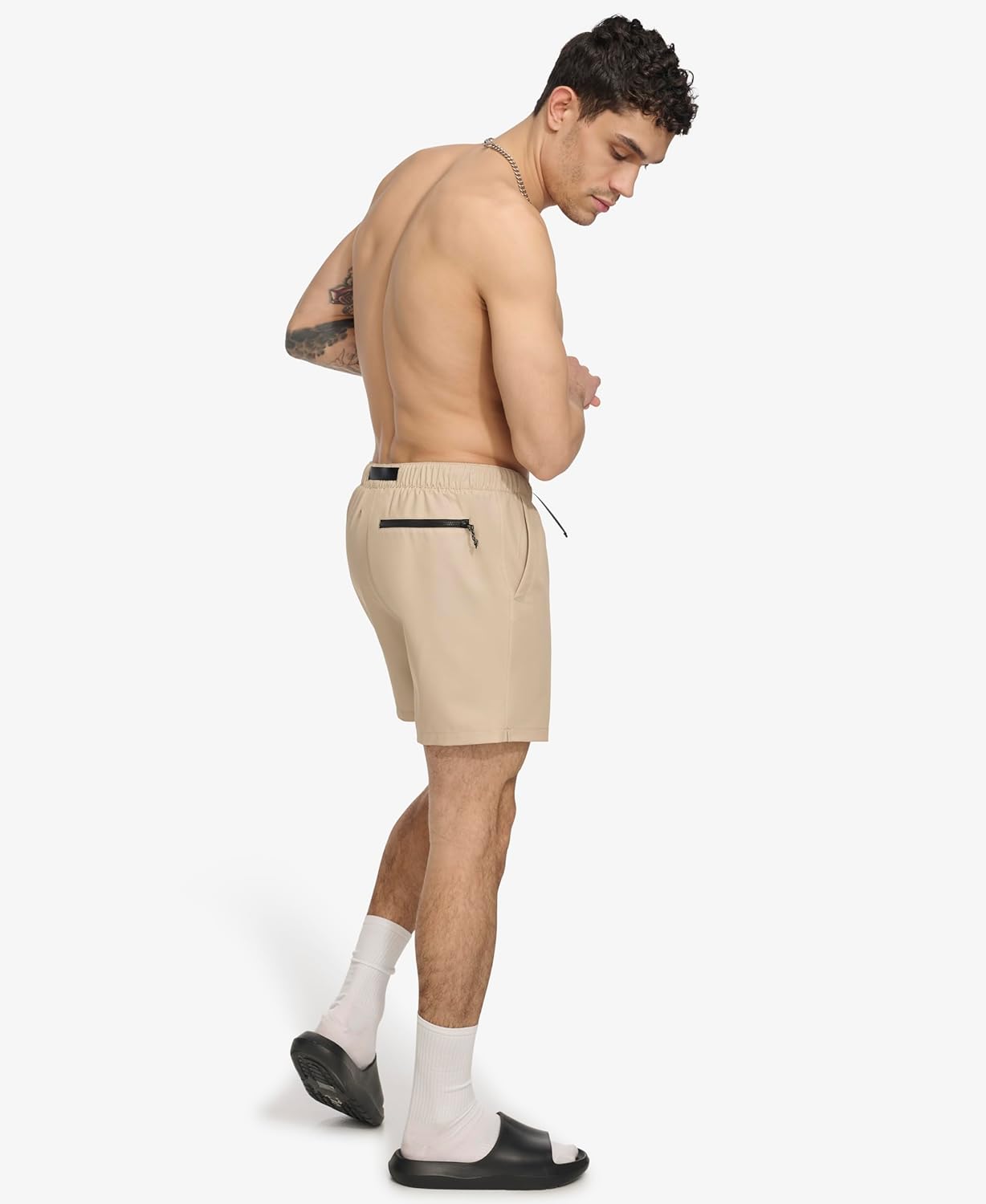 DKNY Men's Stretch Quick Dry Volley UPF 40+ Protection Swim Trunk