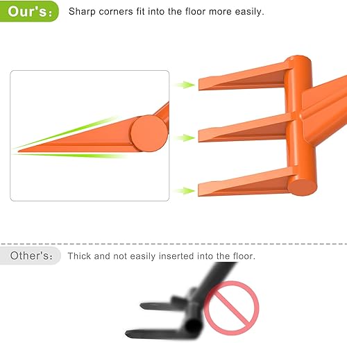 Miniatura 3 de Dolibest Barra de demo de 56 pulgadas, barra de demo de 3 dientes, barra de palanca de acero resistente para demolición, mango de acero totalmente