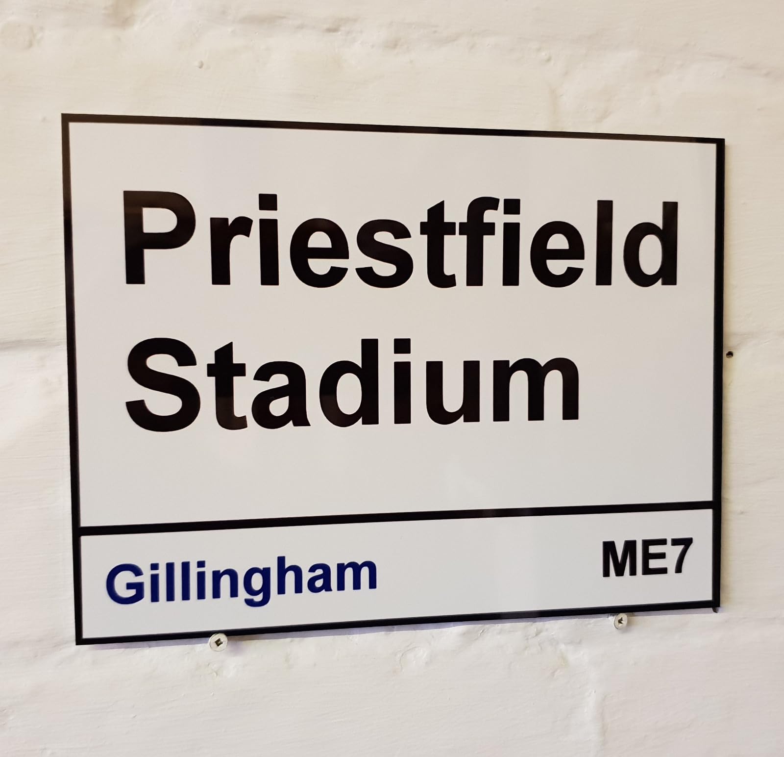 Yelacecca Tin Sign A37483 New Metal Street Sign Gillingham Fc Priestfield Stadium Street Sign 8X12 Inches