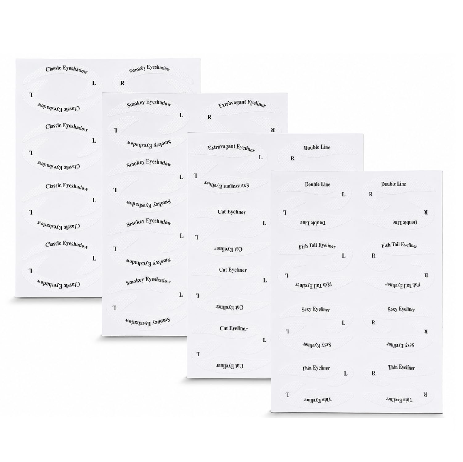 Reusable Eyeliner Stencil for Perfect Winged Eyeliner | Cat Eye Makeup Template Stickers | Smokey Eye & Eyeshadow Guide Tool for Beginners & Professionals | 32 Pair Eye Makeup Stencils-picture-43