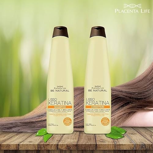 Miniatura 3 de Be Natural Lisso keratina Shampoo y Acondicionador (paquete de 2) Be Natural Champú Lisso Keratina Be Natural Acondicionador Lisso Keratina Be