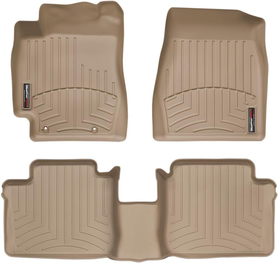 WeatherTech Custom Fit FloorLiners for Toyota Camry - 1st & 2nd Row (45051-1-2), Tan