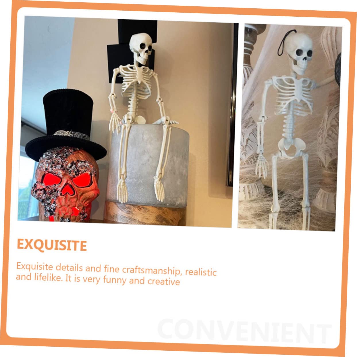 Alasum 5pezzi Scheletro Decorativo Mobile Per Halloween Scheletro Realistico Per e Decorazioni Per e