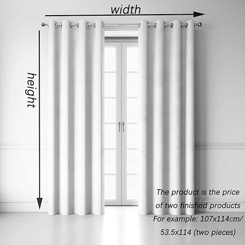 Miniatura 3 de AIUOIU Cortinas opacas 2 paneles de cortinas rojas de Navidad para ventana, cortinas de poliéster para ventana de dormitorio, sala de estar,