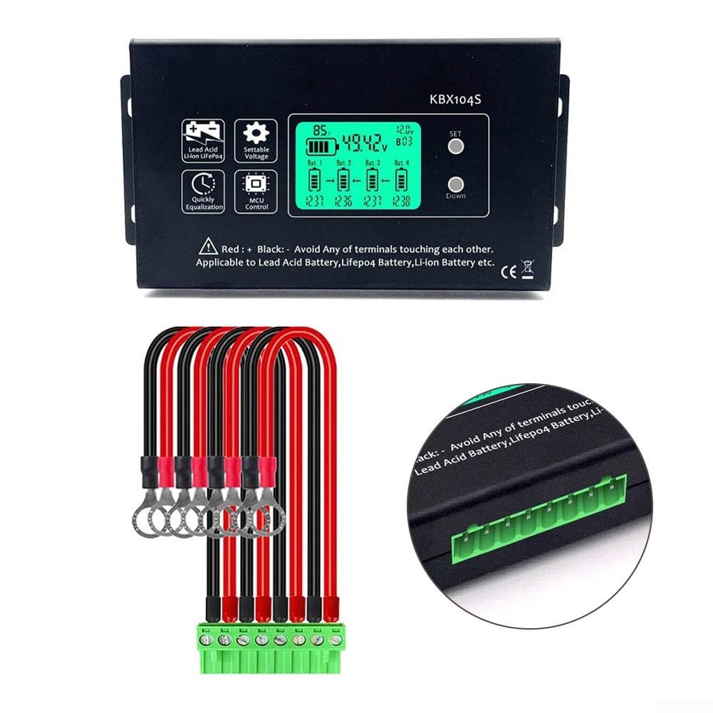 Batteriespannungsausgleicher KBX104S 48V Serie Controller mit Steckklemmen und Verlängerungskabel