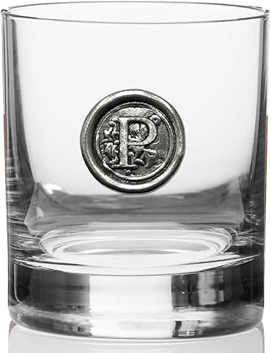 Miniatura 5 de English Pewter Company - Vaso de whisky de 11 onzas con inicial de monograma, regalos únicos para hombres, regalos personalizados con tu elección de