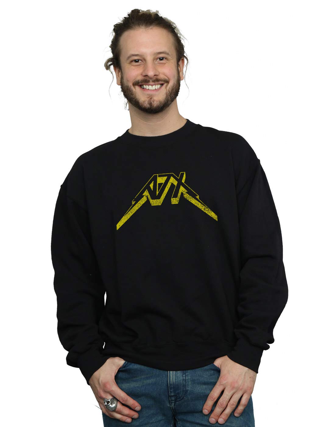 Absolute Cult Avenged Sevenfold Men's Metal Logo Sweatshirt Black Medium