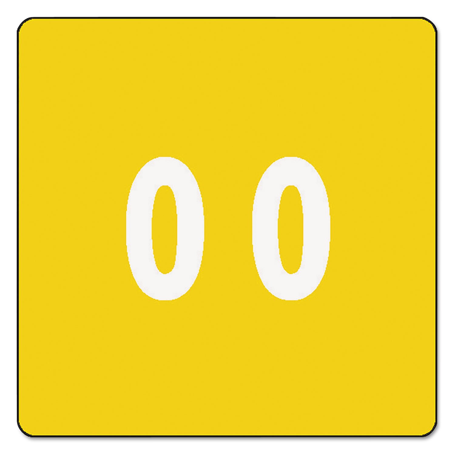 Smead DCC Color-Coded Numeric Label, 0, Label Roll, Yellow, 250 Labels per Roll (67420)