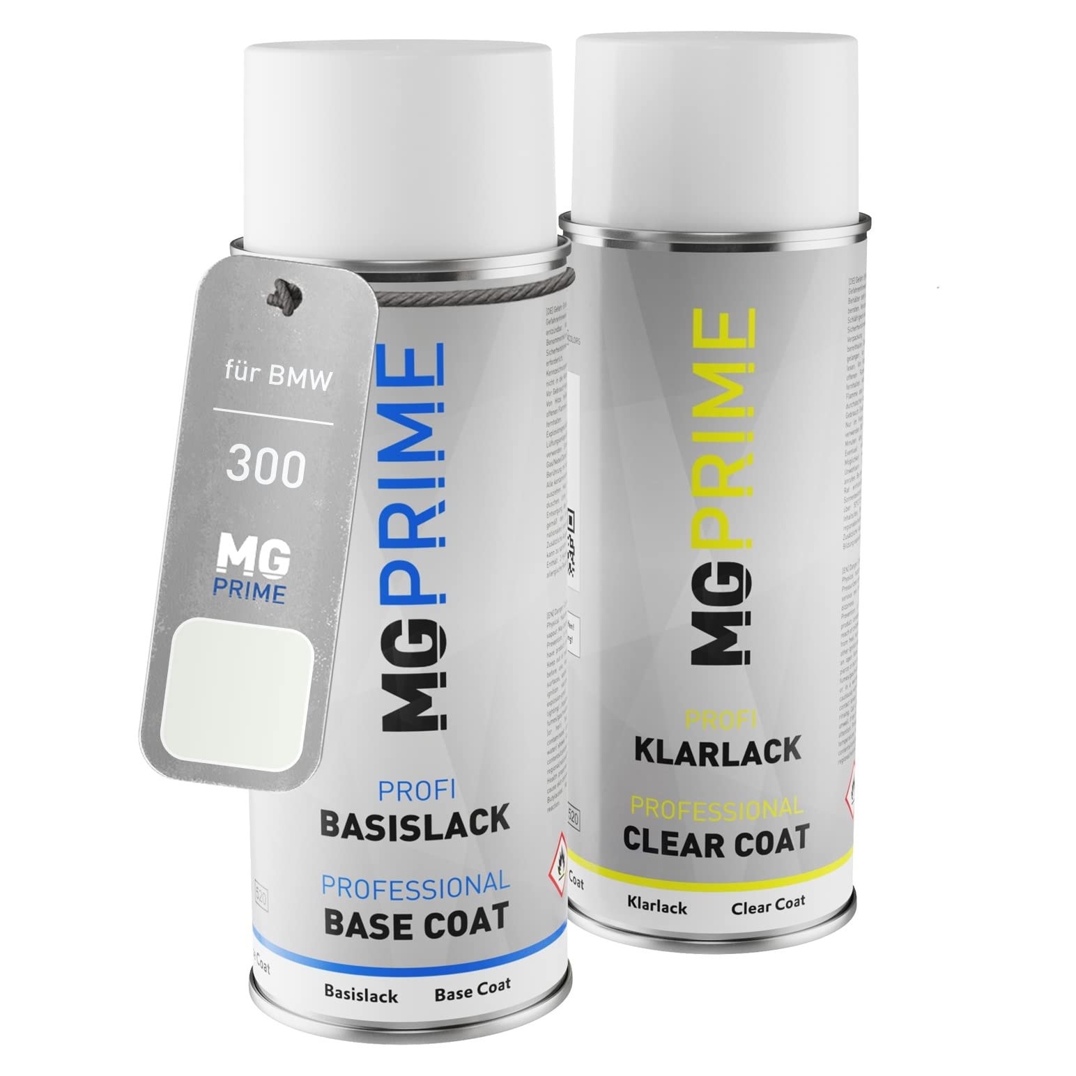 MG PRIME Car paint Spray can set for BMW 300/751 Alpinweiss III/Alpine White 3 Base coat clear coat spray can 400ml