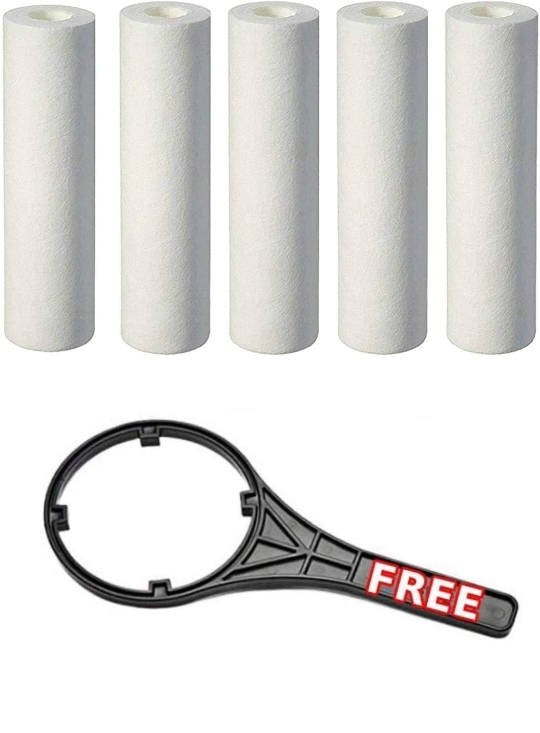 MG WATER SOLUTION® PP Water Spun Filter Sediment Solid Cartridge 5 Micron Candle for All RO Water Purifier