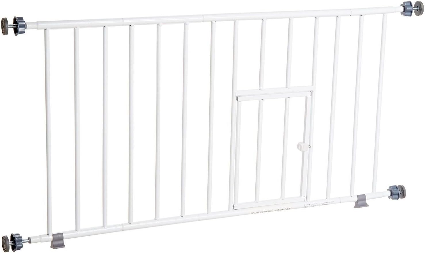 Carlson Pet Products MINI Expandable Extra Wide Pet Gate with Small Pet Door (916006), White, 18-31 inches