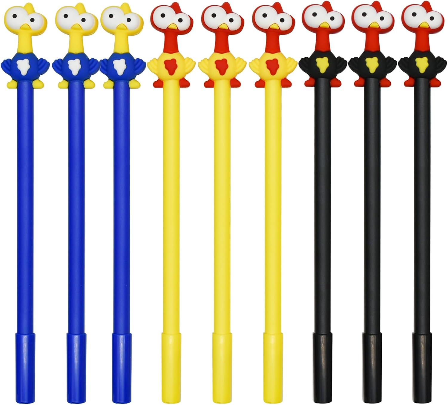 9 Pcs Thanksgiving Turkey Gel Pens Black Ink 0.5 mm